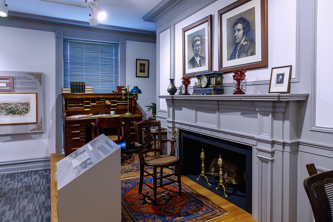 WIlson&#39;s Princeton Study in the Woodrow Wilson Presidential Library & Museum in Historic District in Staunton, Virginia, USA