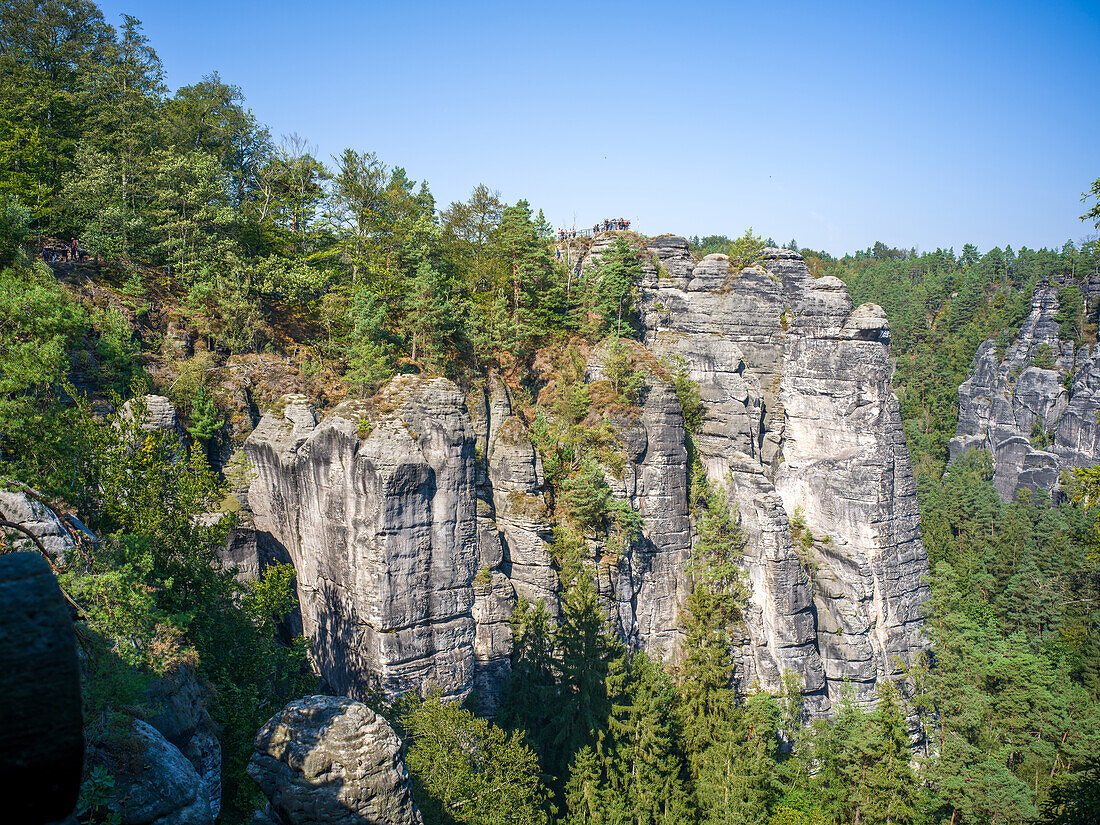 Ferdinandstein, Bastei, Sächsische Schweiz, Elbsandsteingebirge, Sachsen, Deutschland, Europa