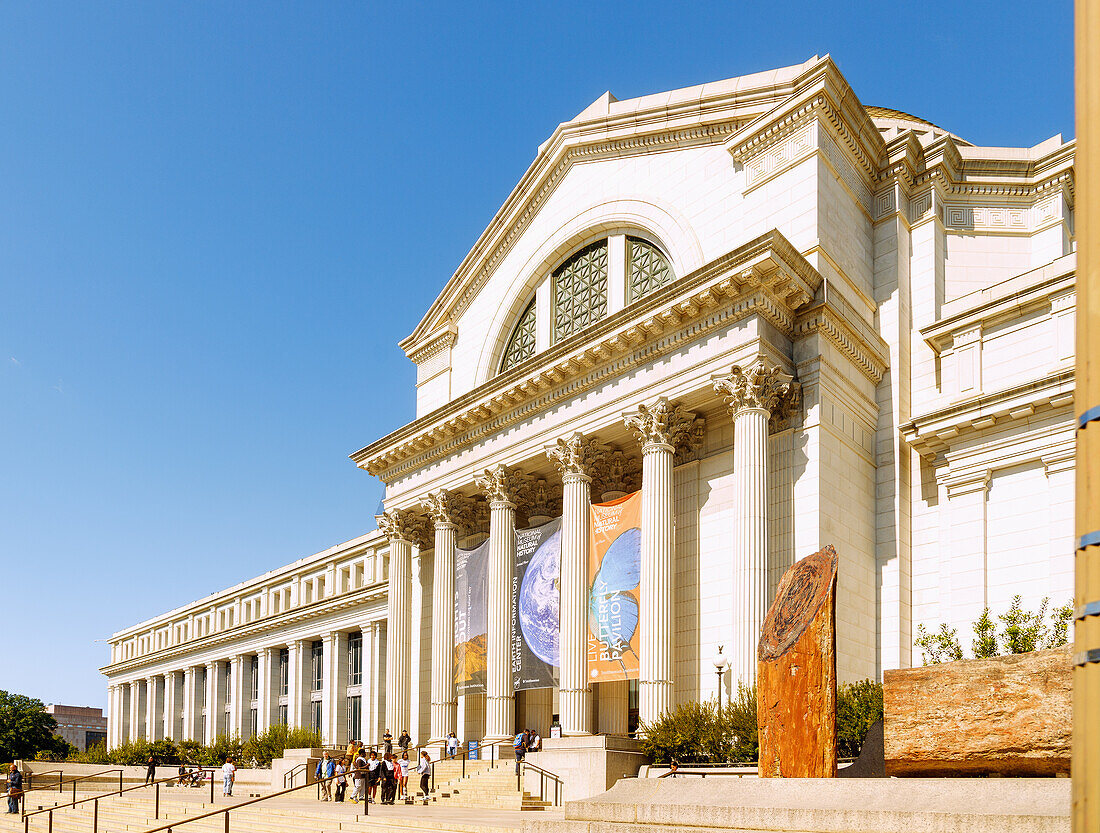 The National Museum of Natural History an der National Mall and Memorial Parks in Washington DC, District of Columbia, USA