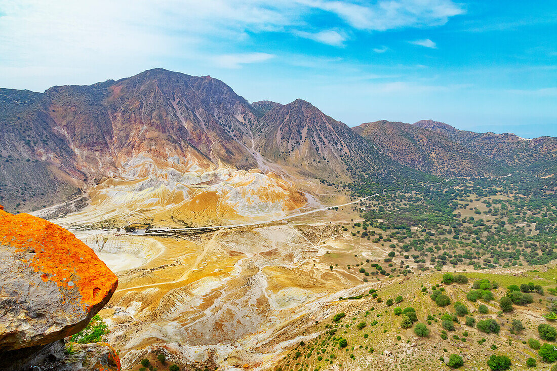 Nisyros volcano view, Nisyros Island, Dodecanese Islands, Greece