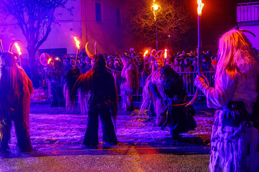  AmperPerchten from Fürstenfeldbruck at the Perchtenlauf 2025 in Kirchseeon in Upper Bavaria 