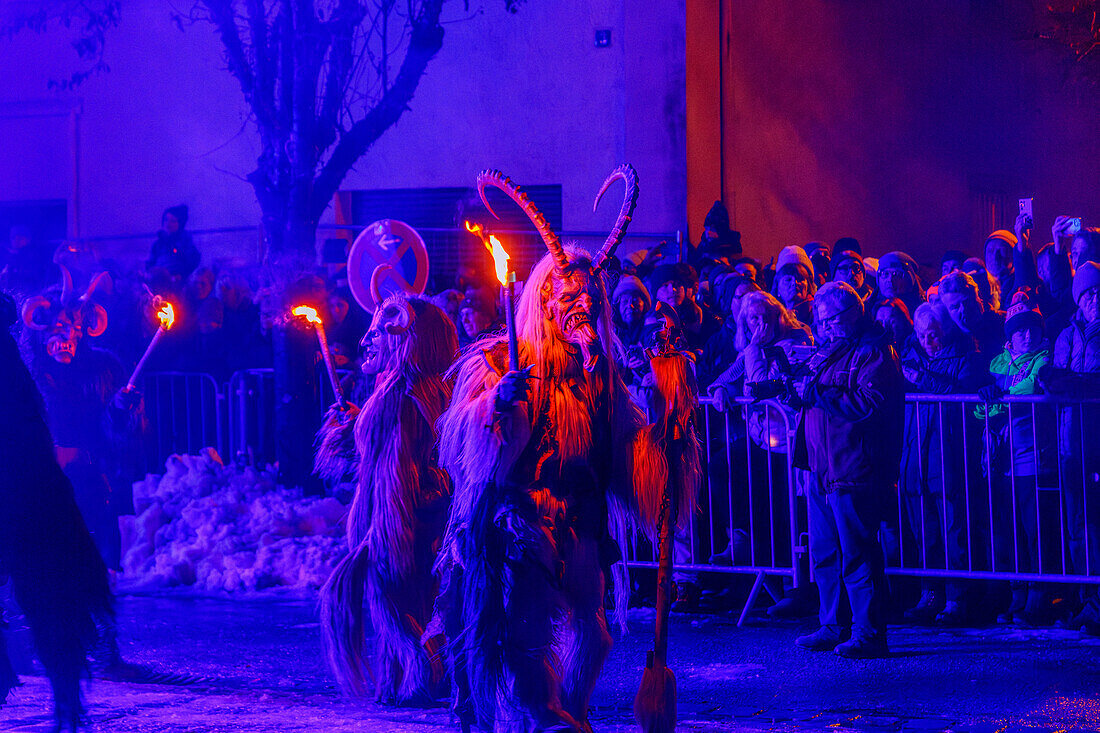  AmperPerchten from Fürstenfeldbruck at the Perchtenlauf 2025 in Kirchseeon in Upper Bavaria 