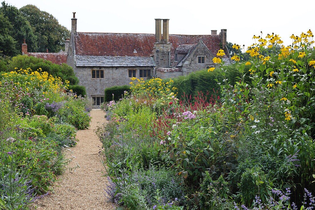 Schloss Mottistone Gardens, Insel Isle of White, England, Großbritannien