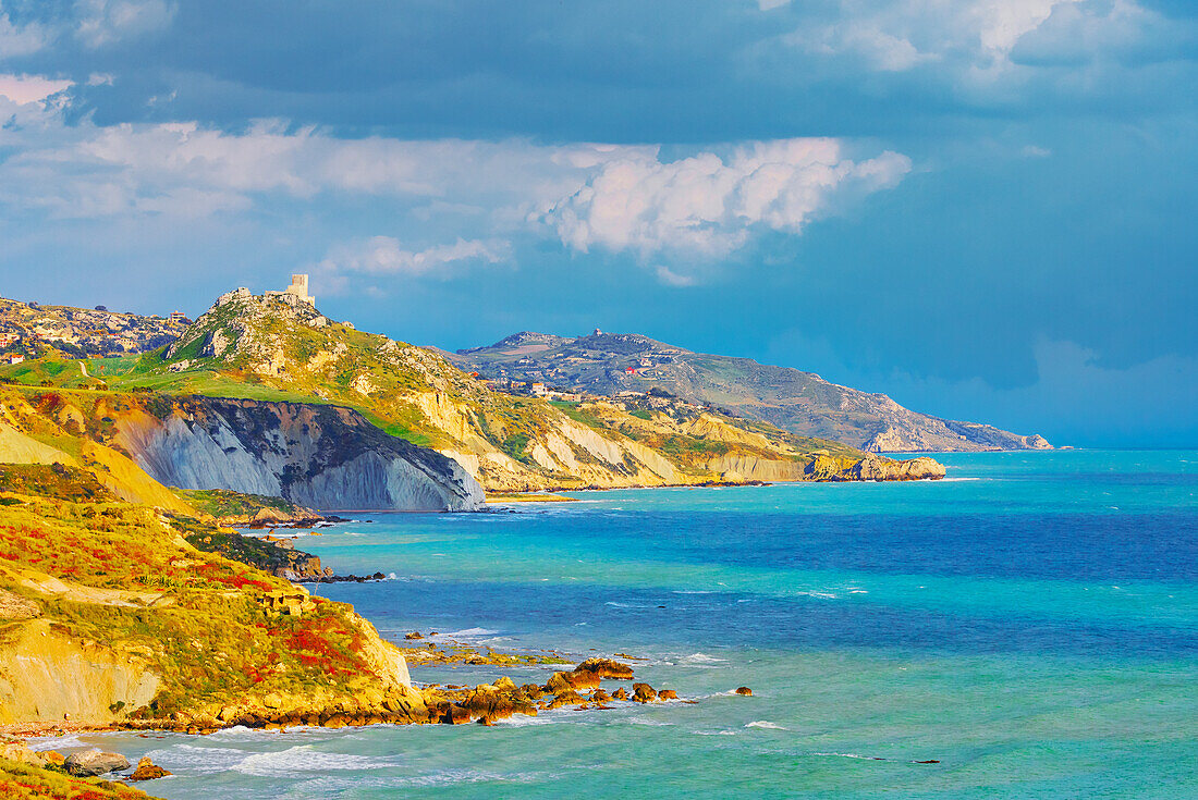  Riserva Naturale di Punta Bianca, Palma di Montechiaro, Agrigent, Sizilien, Italien 