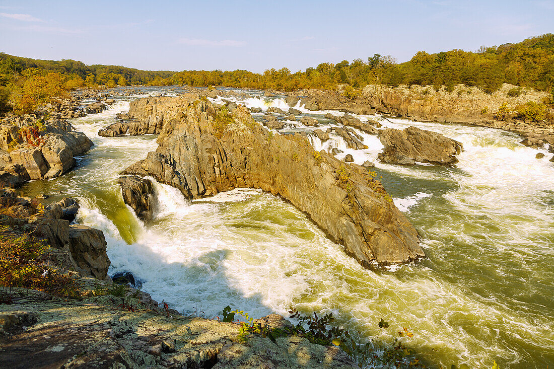  Great Falls (Potomac River) in Great Falls Park, Fairfax County, Virginia, USA 