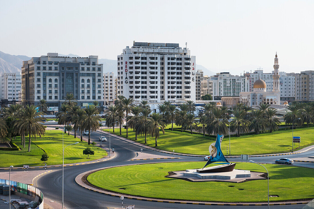 Skyline vo Muttrah, Hafen von Muskat, Sultanat Oman, Arabische Halbinsel, Naher Osten