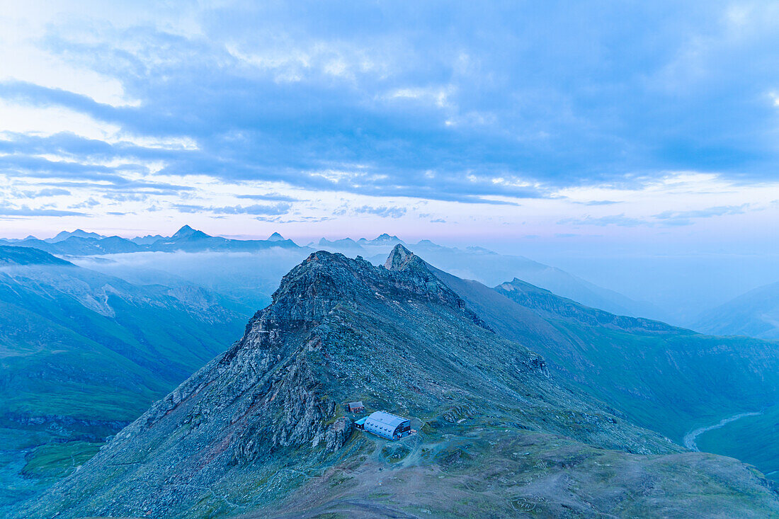 Österreich, Osttirol, Kals, Großglockner, Zustieg zum Stüdlgrat, Ausblick auf Stüdlhütte