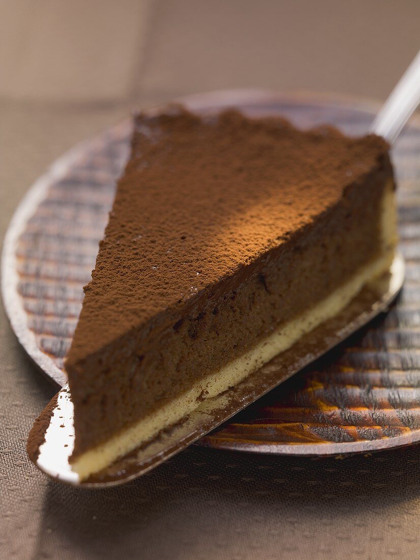 Chocolate tart with almonds and cardamom