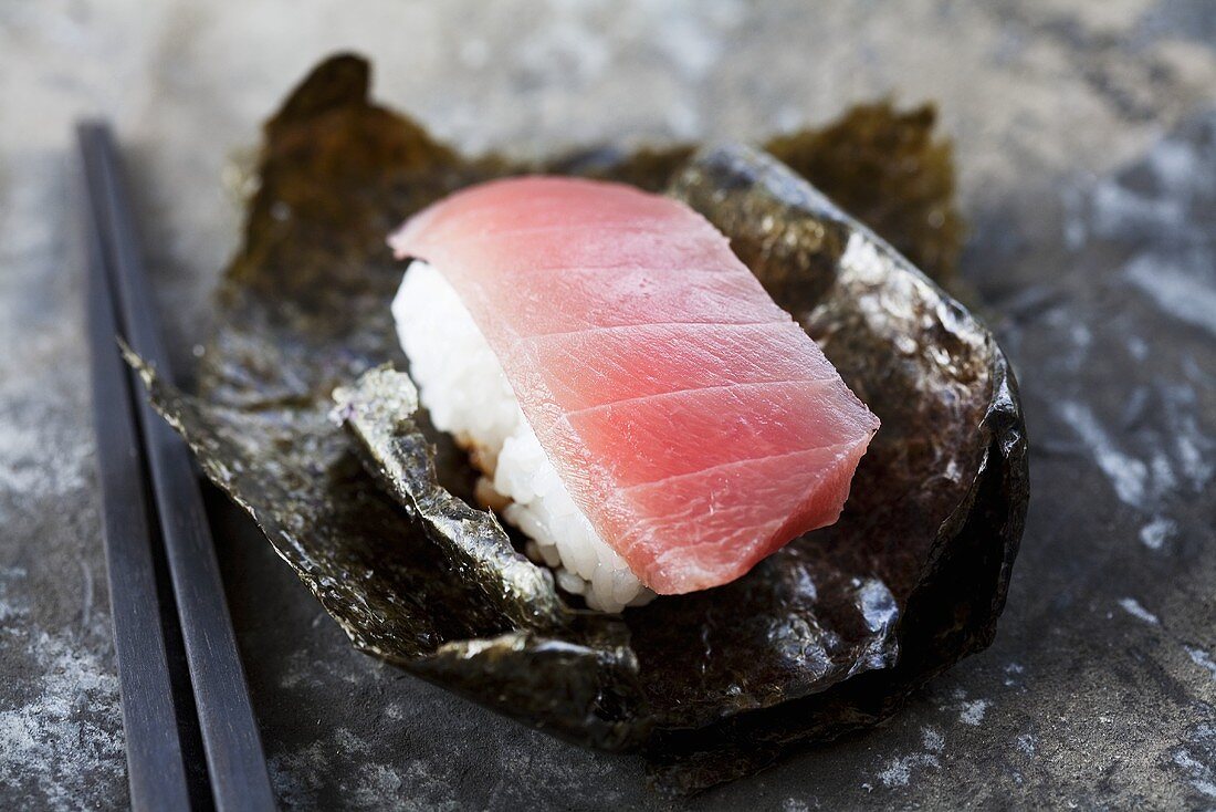 Nigiri sushi with 'toro' (tuna), Japan