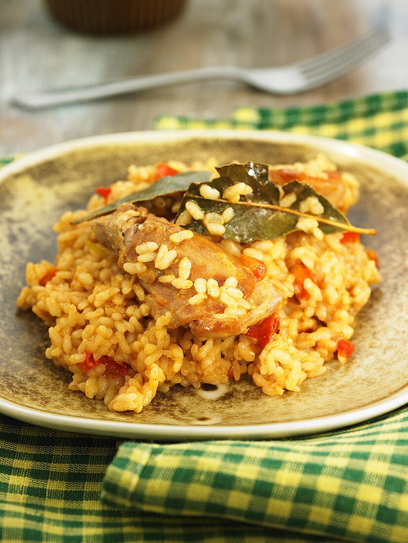 Reis mit Hasenfleisch (Spanien)