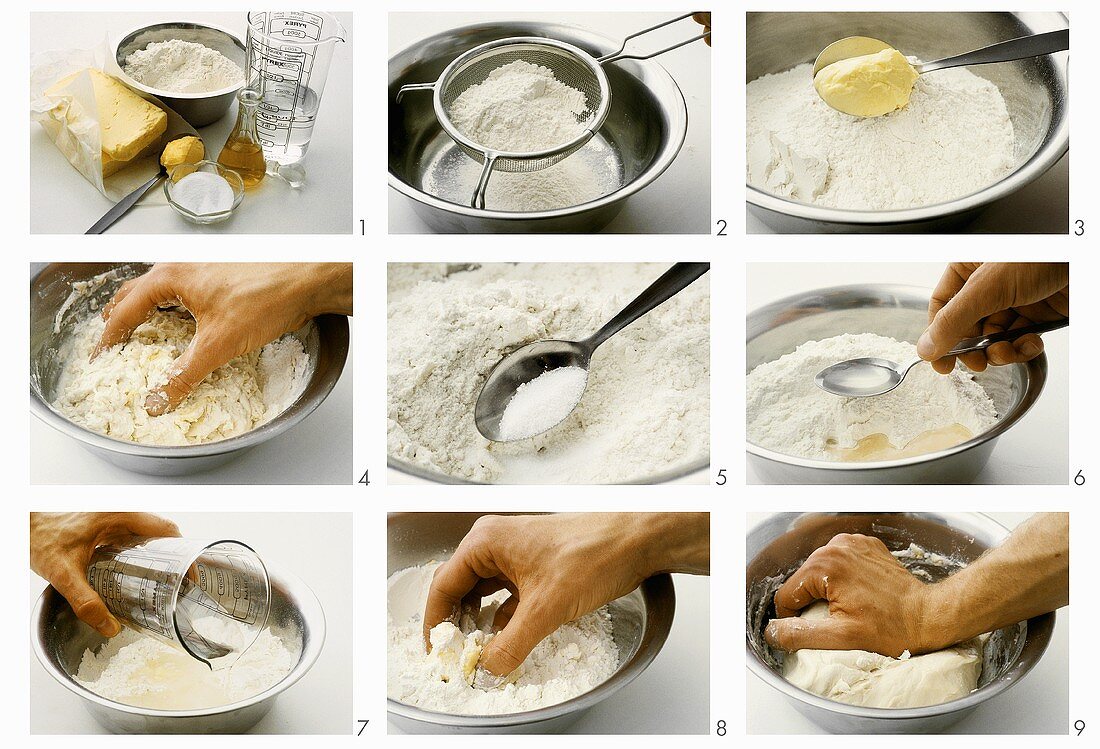 Making a puff pastry base