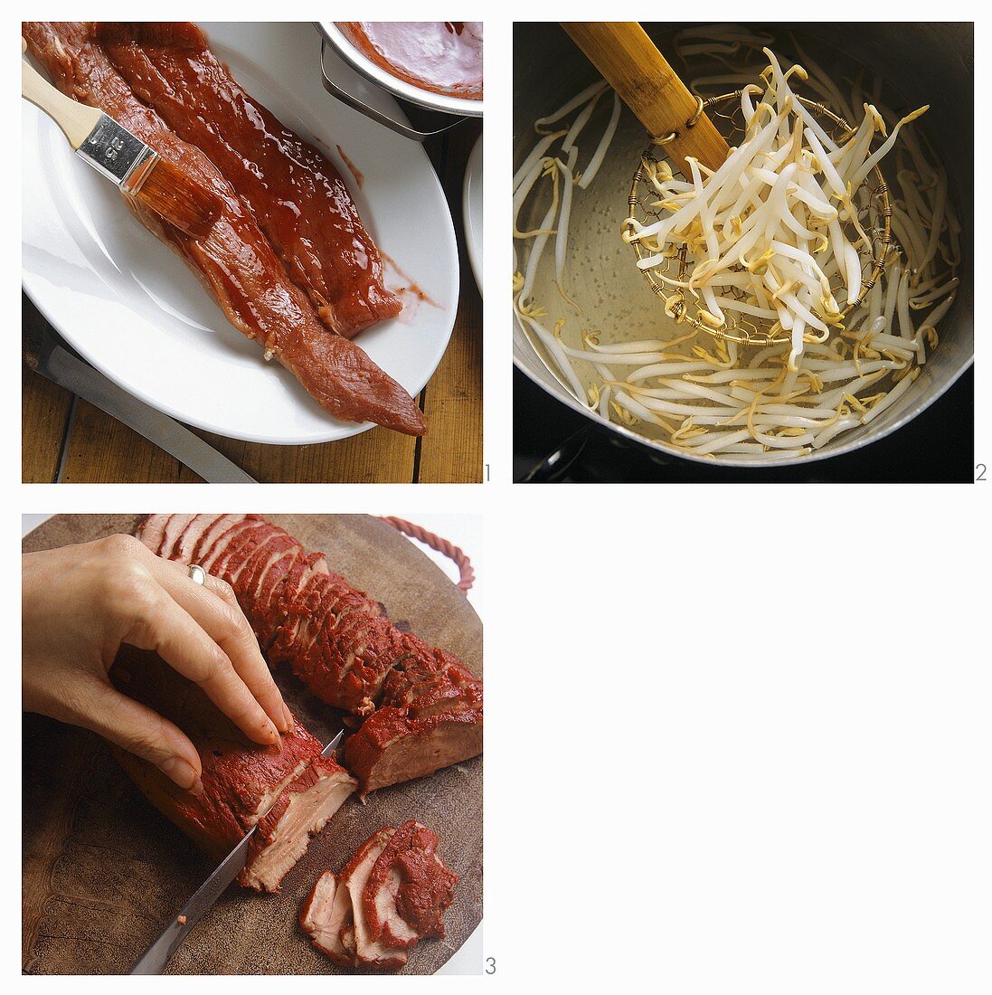 Nudelsuppe mit rotem Fleisch zubereiten