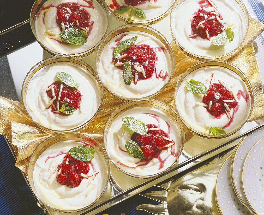 Raspberry-Mascarpone Mousse in Bowl