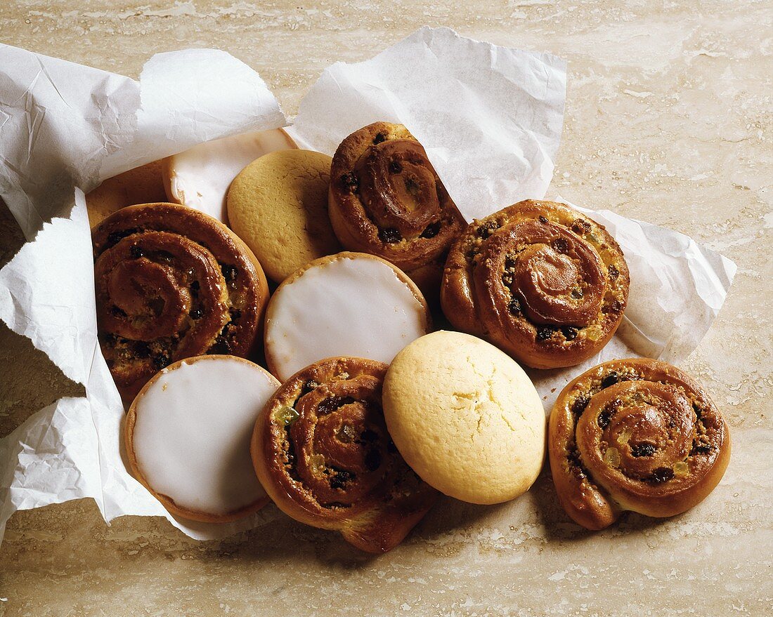 Assorted Pastries in Paper