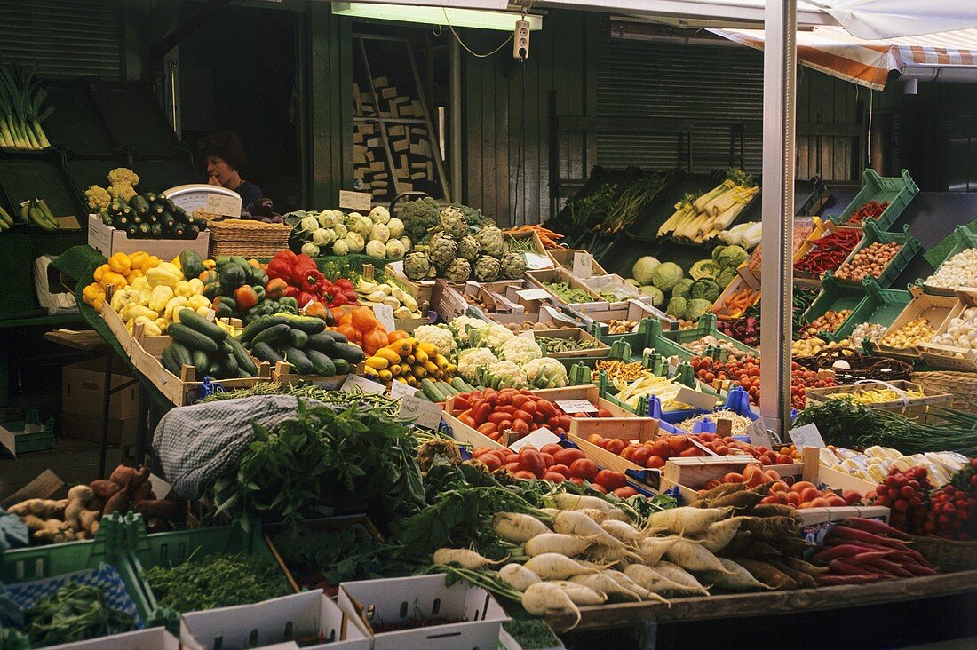 Gemüsestand am Viktualienmarkt