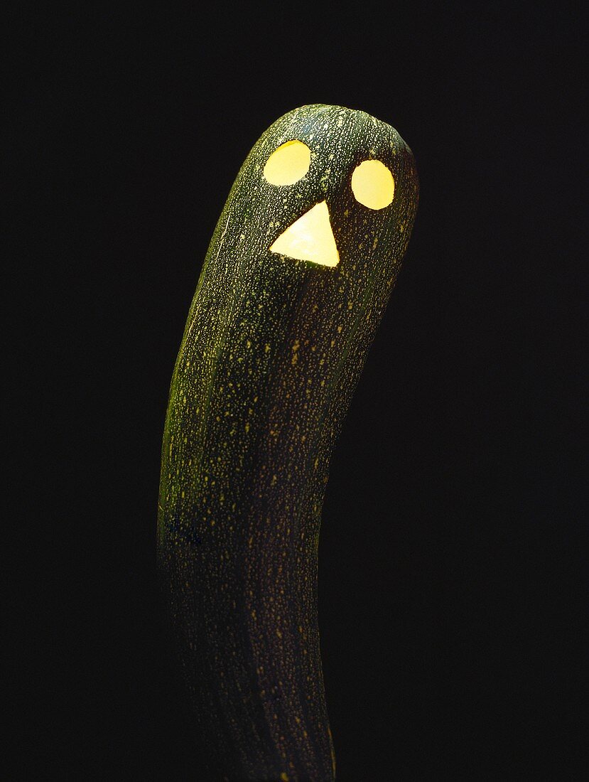 Courgette face lit from inside