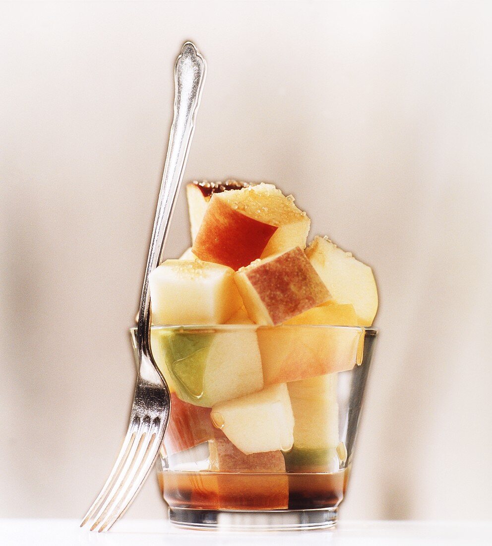 Apple salad with a dash of rum