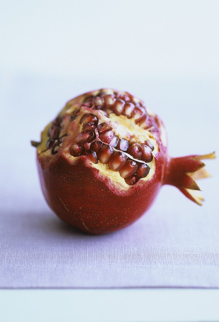 Pomegranate, a piece cut off