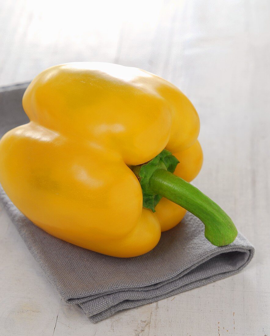 Yellow pepper on napkin