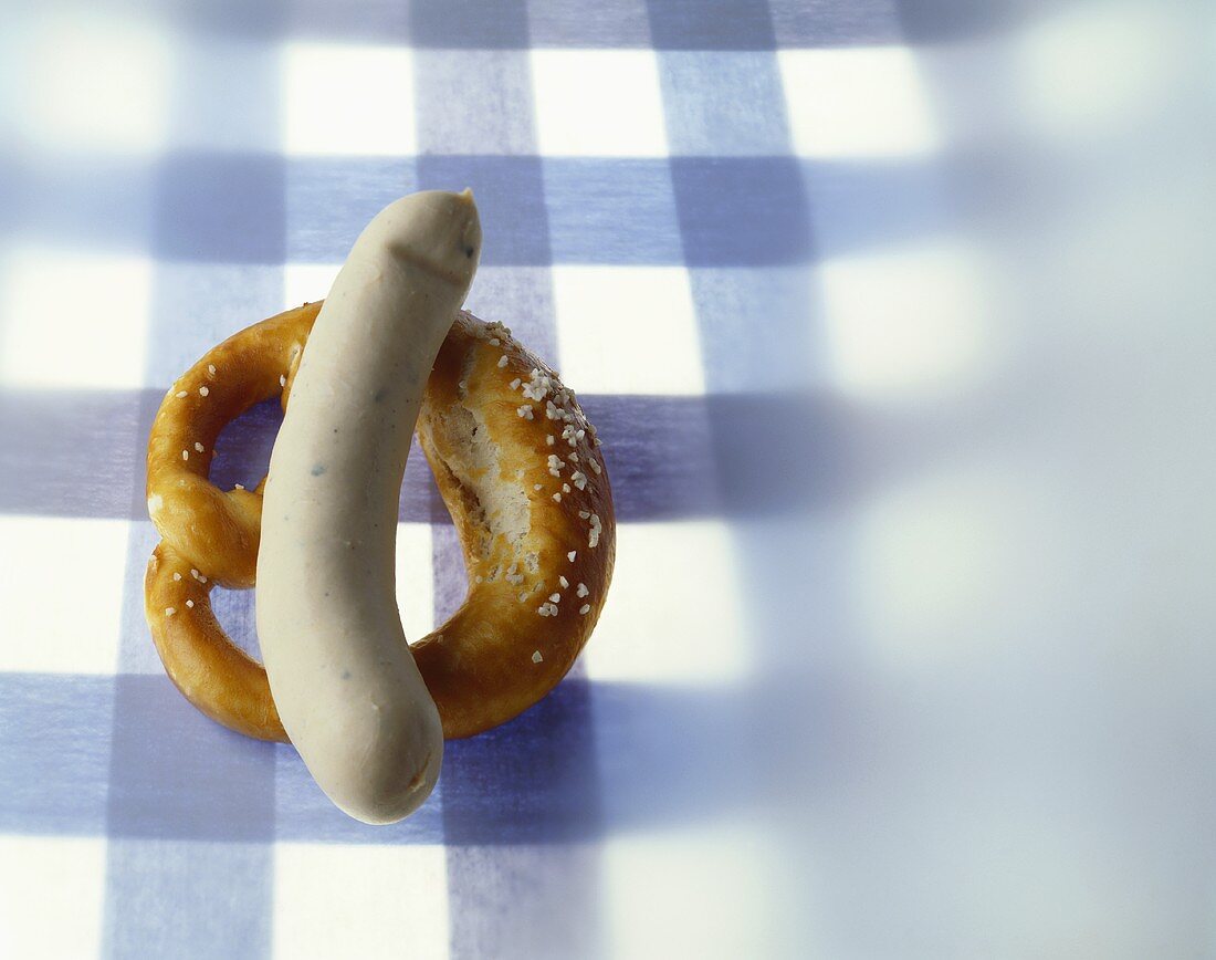Weisswurst (white sausage) and soft pretzel