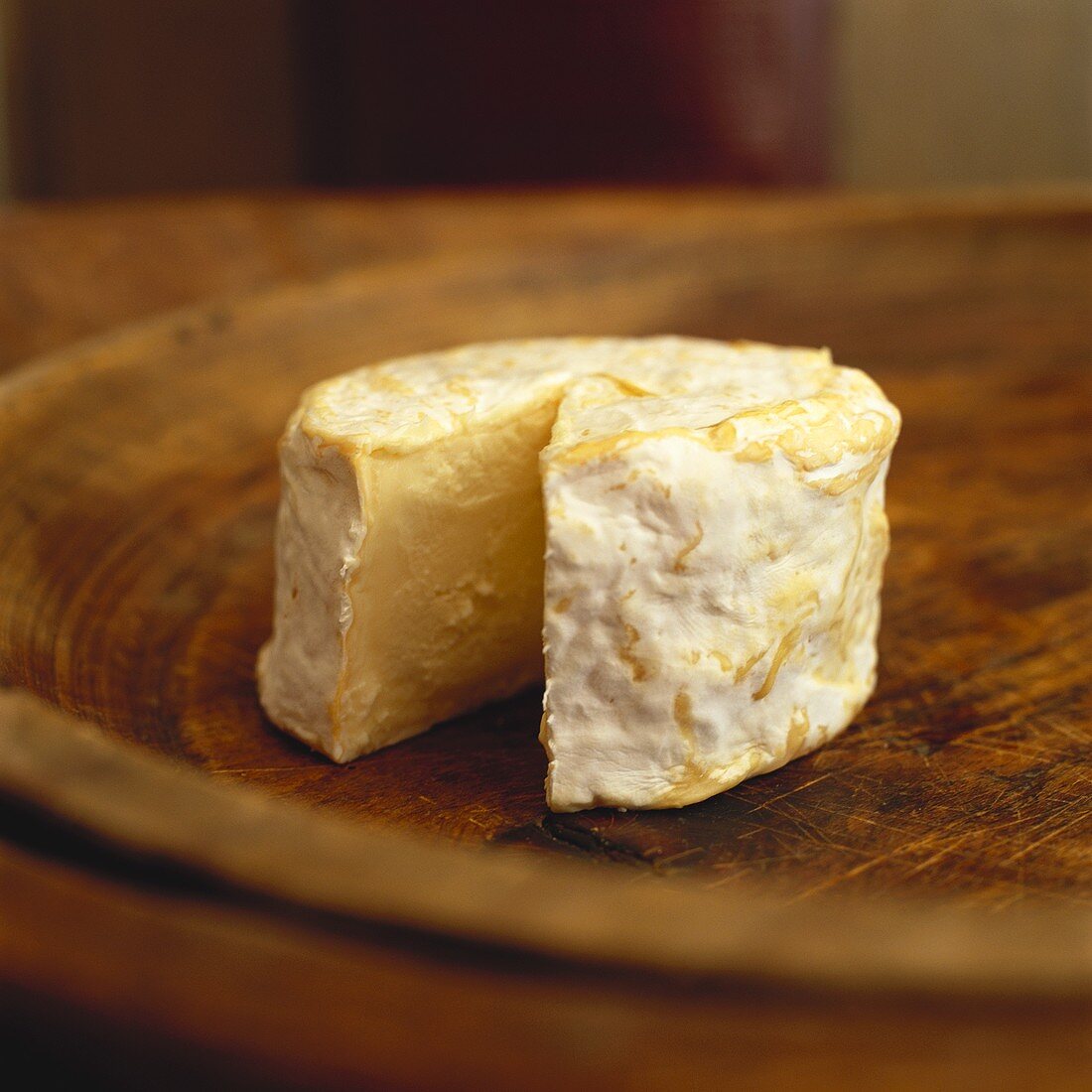 Soft cheese, a piece cut