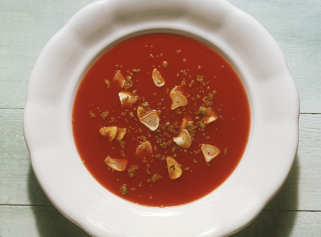 Tomaten-Knoblauch-Suppe