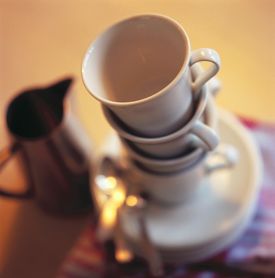 Coffee cups, stacked