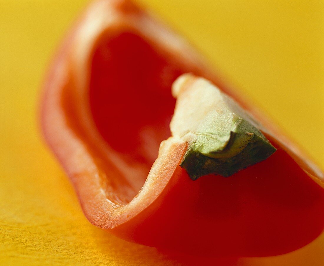 A piece of red pepper