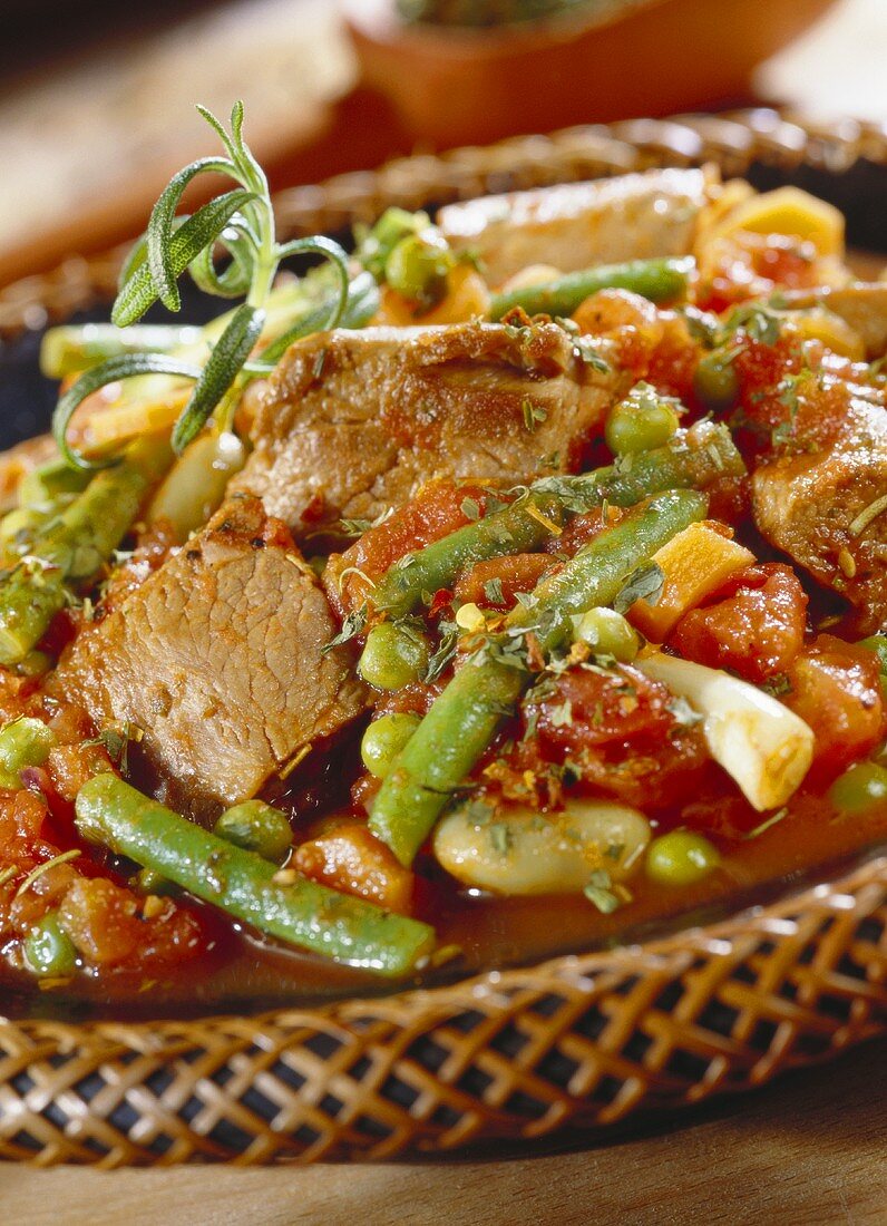 Lamb stew with green beans