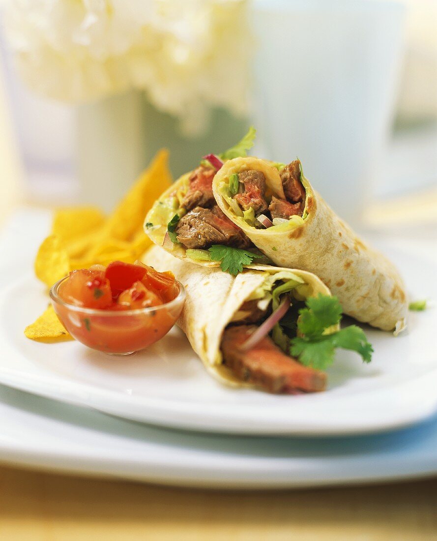 Wrap mit Rindfleisch