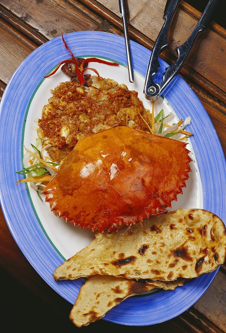 Crab Puli Munchi (würziges Taschenkrebsgericht; Indien)