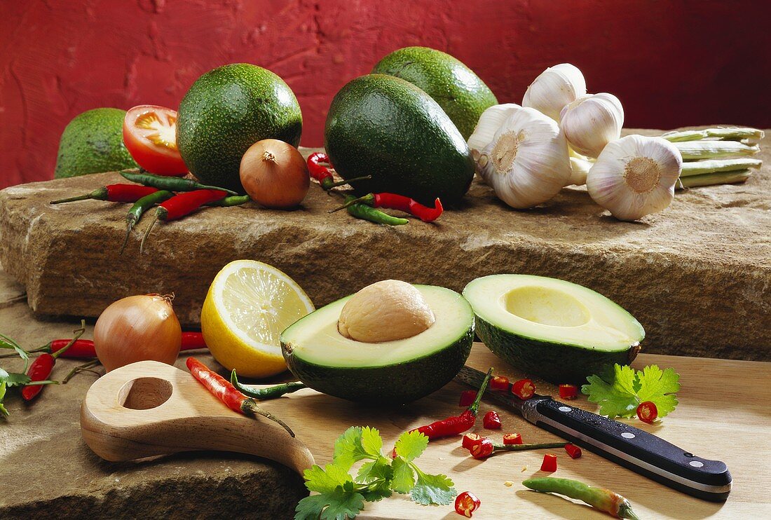 Ingredients for guacamole