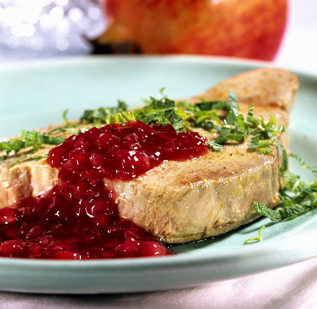 Fish with pomegranate sauce