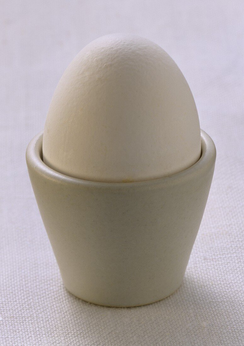 White egg in eggcup