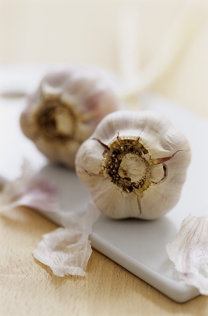 Two garlic bulbs