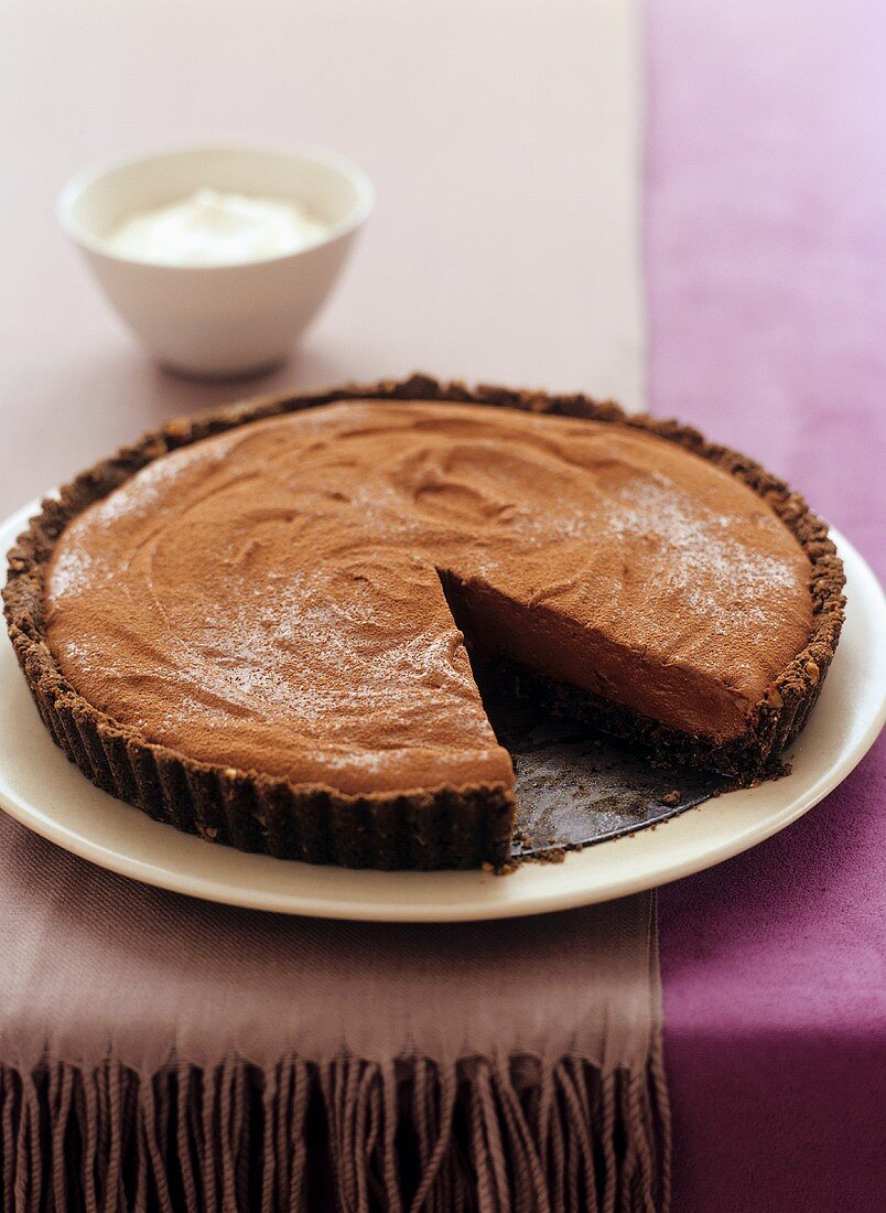 Mousse au chocolate tart