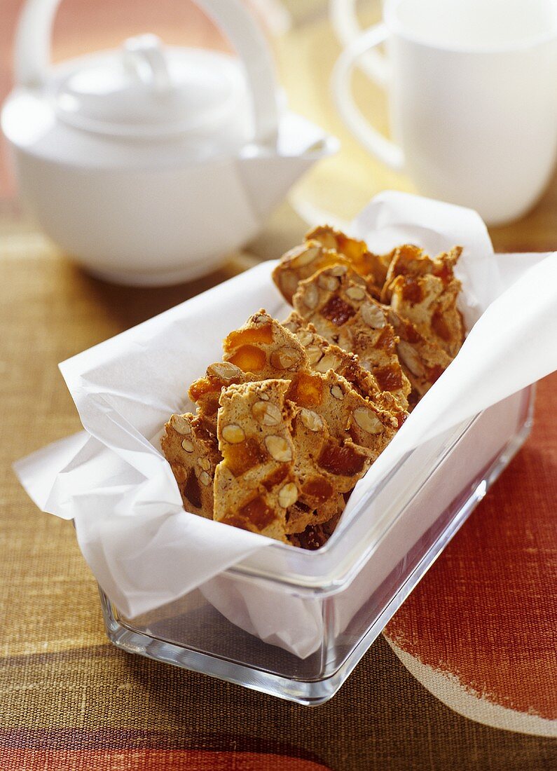 Apricot and almond slices