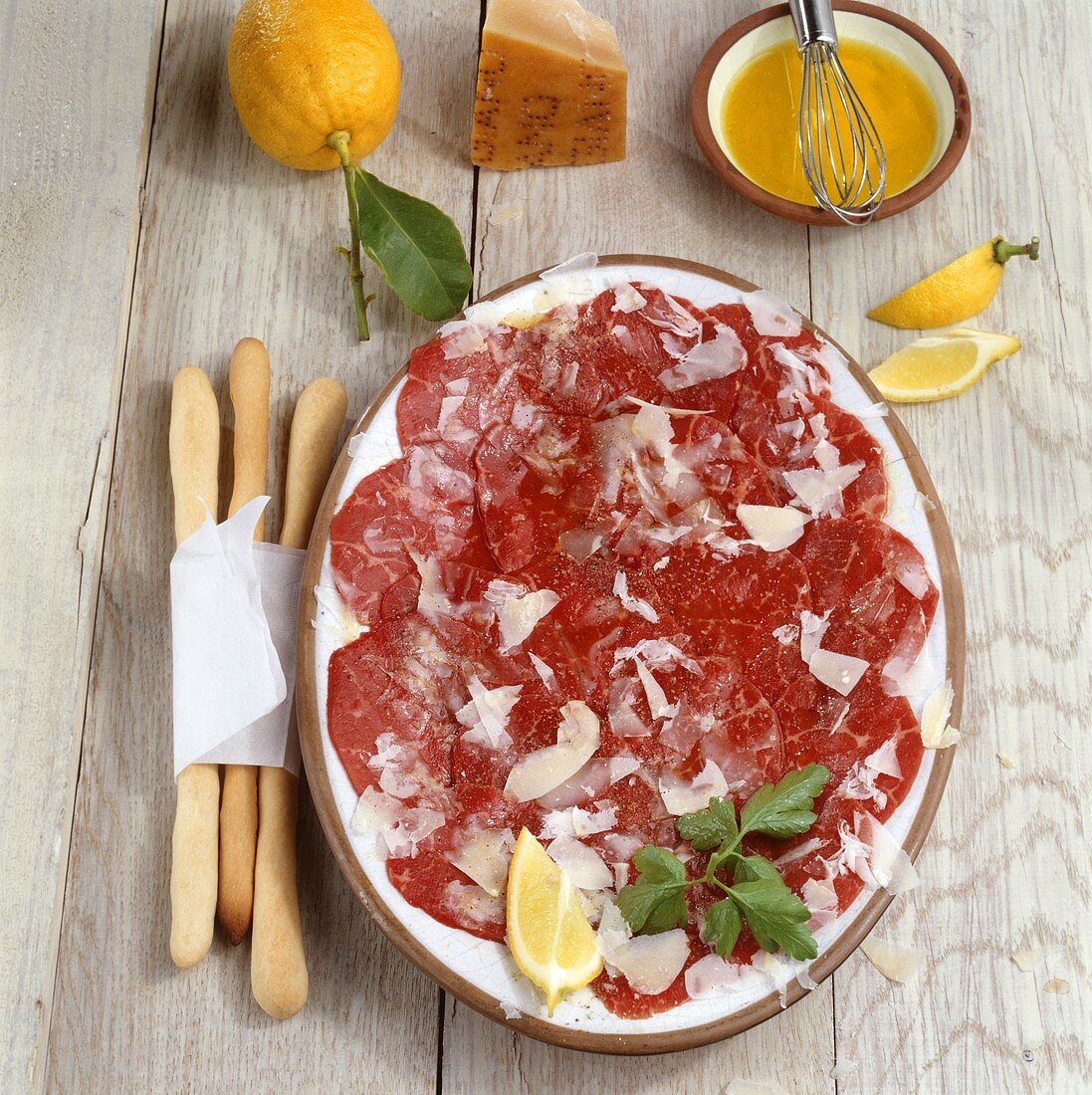 Carpaccio (marinated, raw beef sirloin), Piedmont, Italy