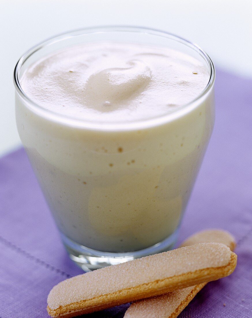 Zabaione al marsala (whipped custard dessert), Sicily, Italy