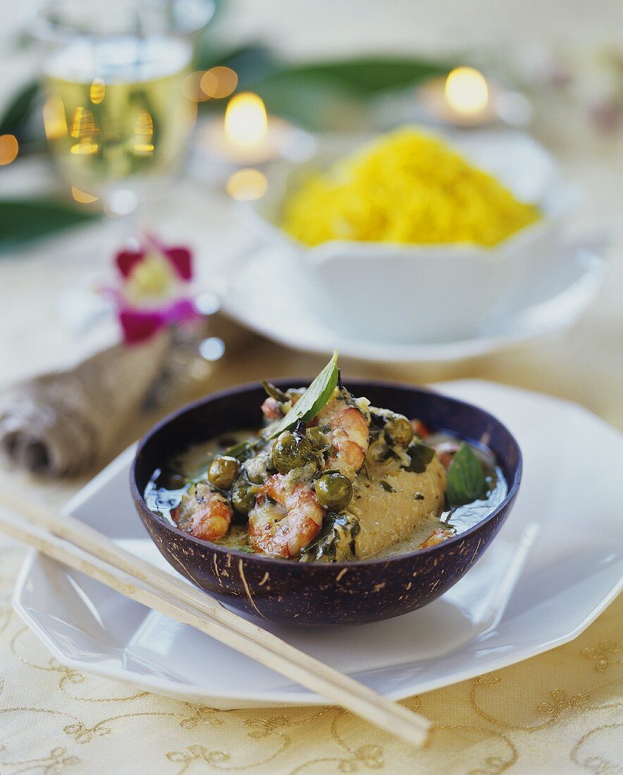 Thai Garnelen-Hähnchen-Curry