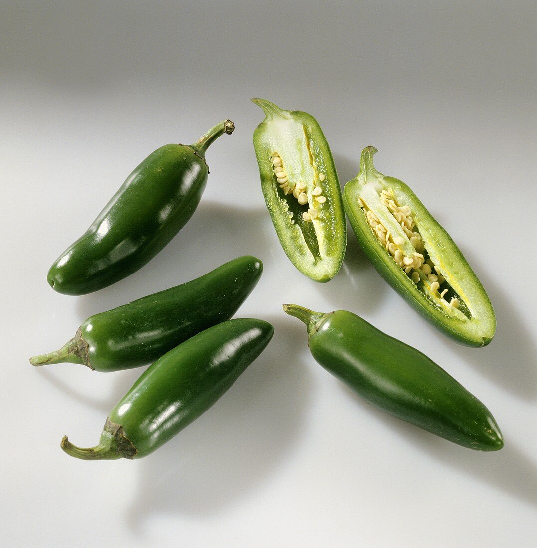 Green jalapeño peppers