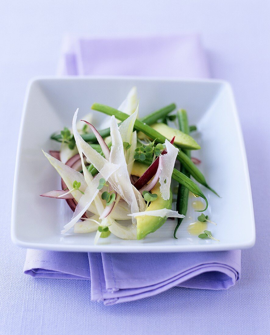 Avocado-Bohnen-Salat mit Parmesan