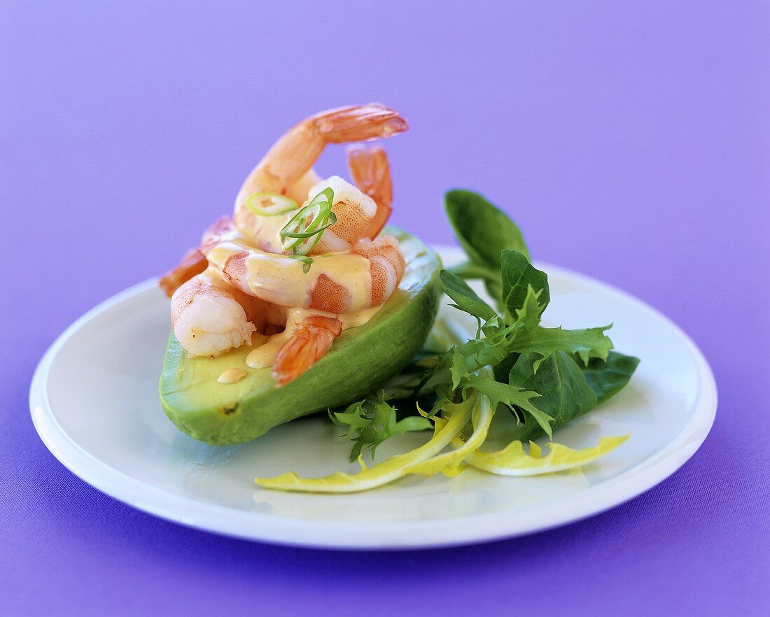 Avocado and shrimp salad