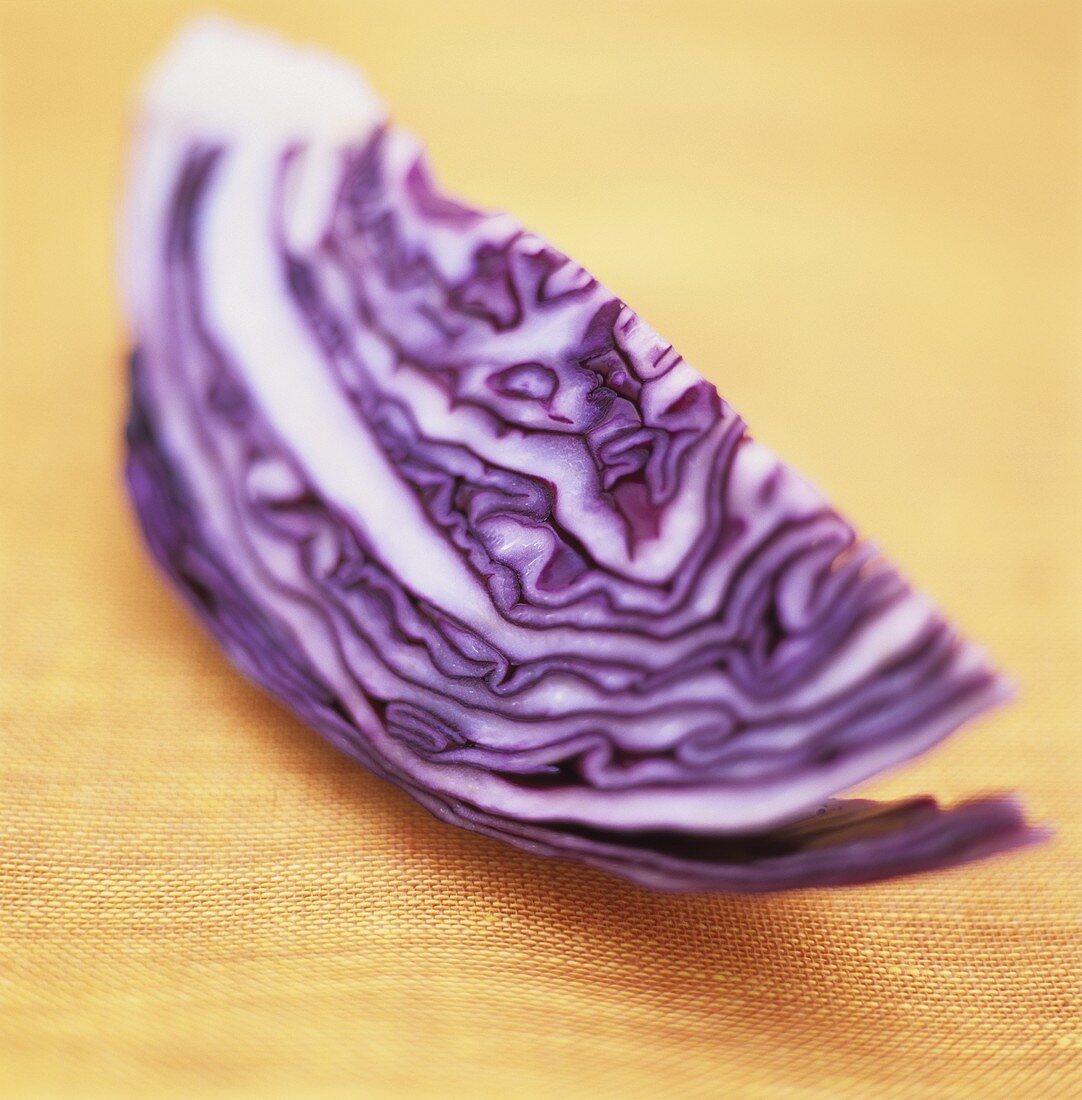 A quarter of a red cabbage