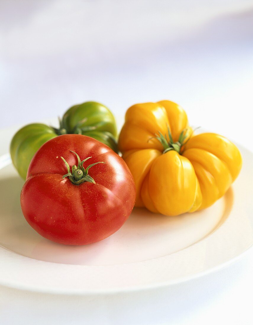 Drei Heirloom Tomaten