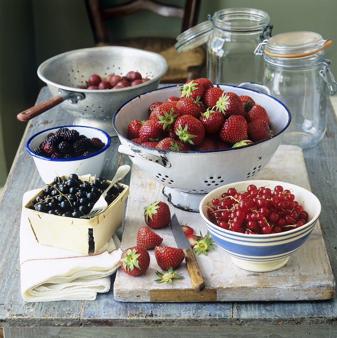 Summer berries for jam