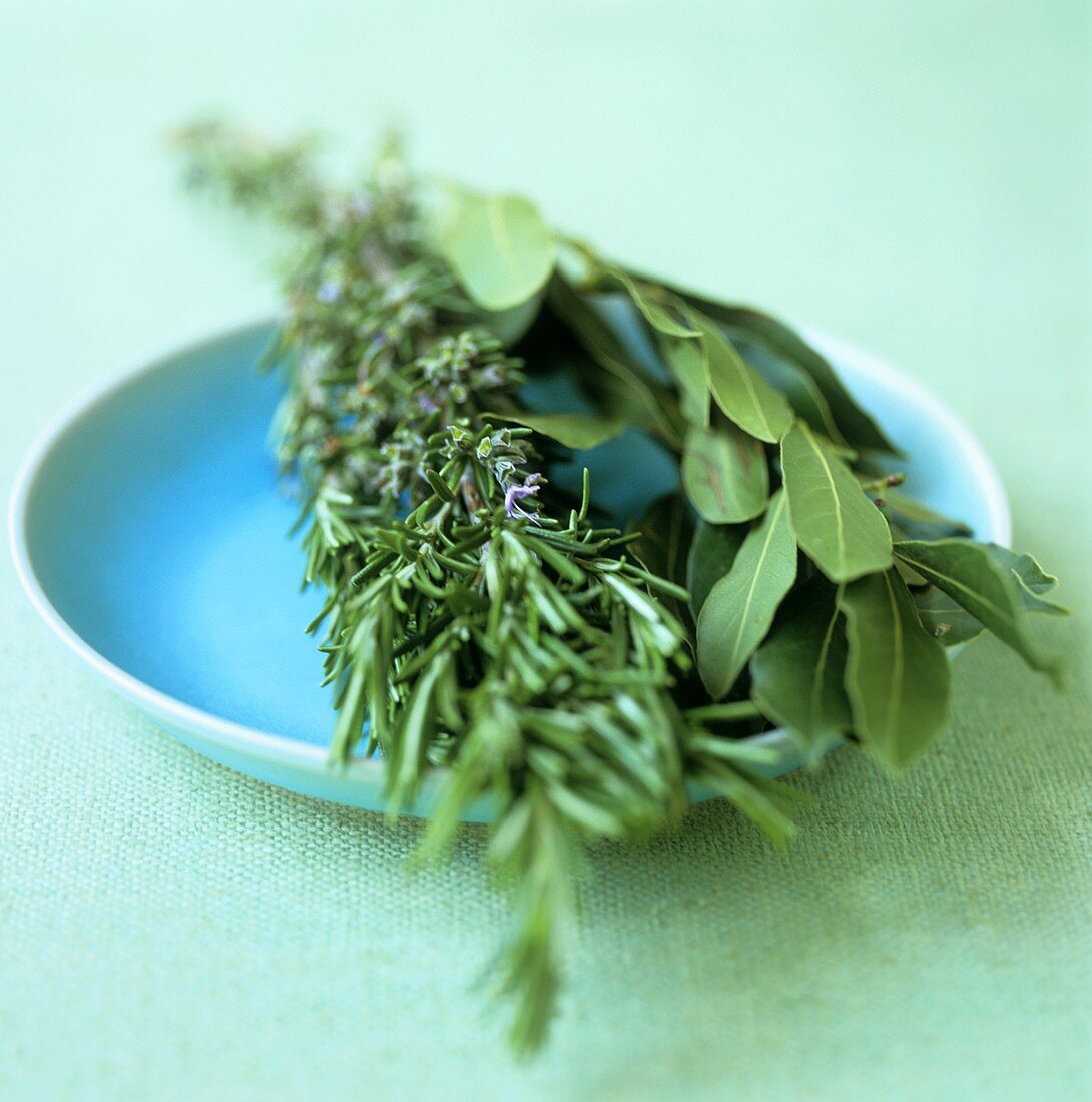 Rosemary and bay leaves