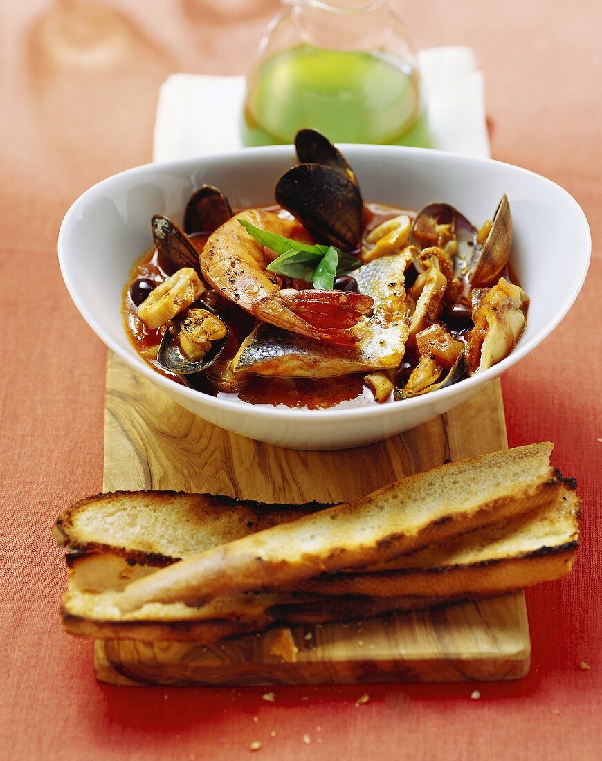 Cacciucco (fish stew), Liguria, Italy