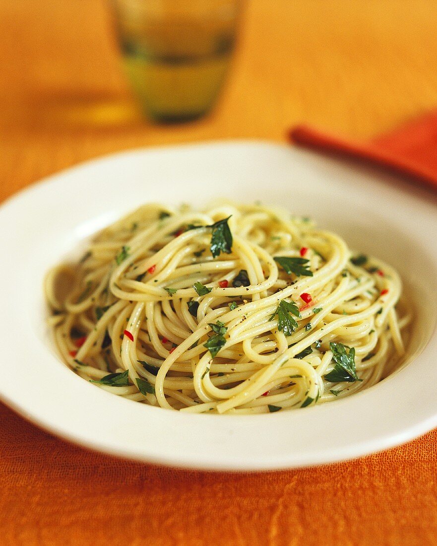 Spaghetti mit Knoblauch