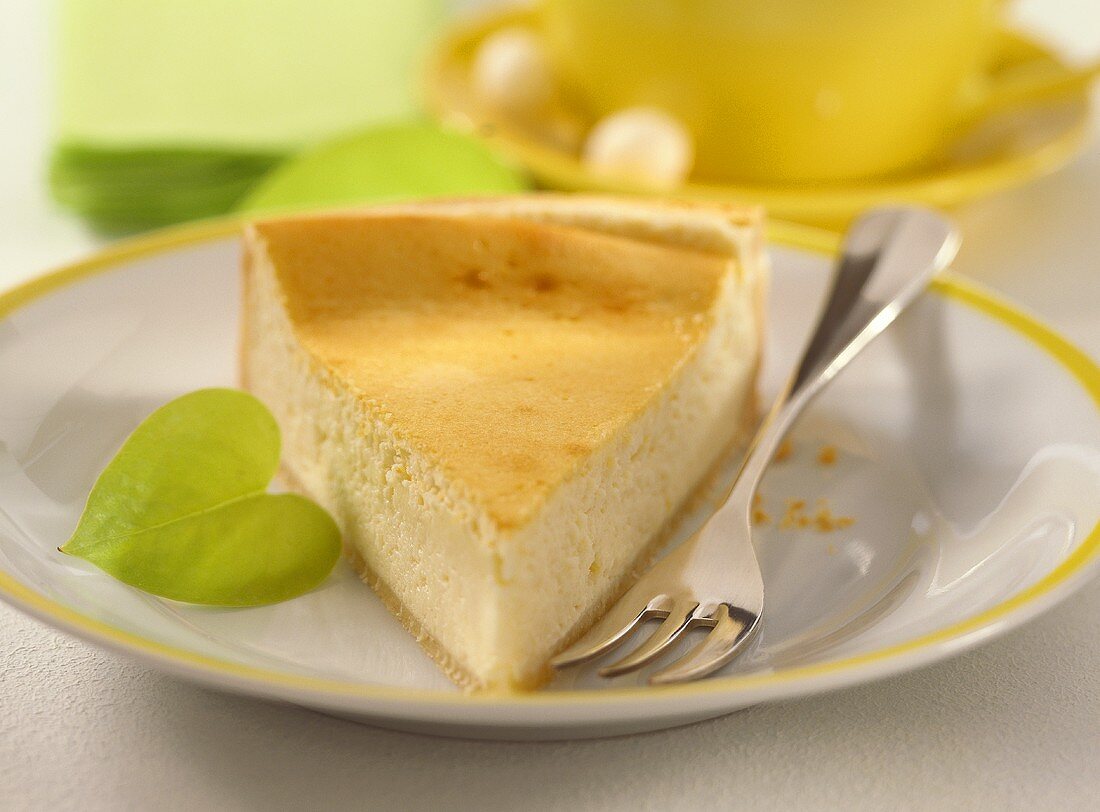 A piece of cheesecake